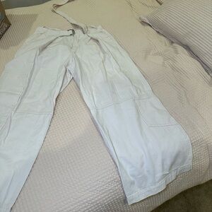 Zara White Wide-Leg Cargo Pants